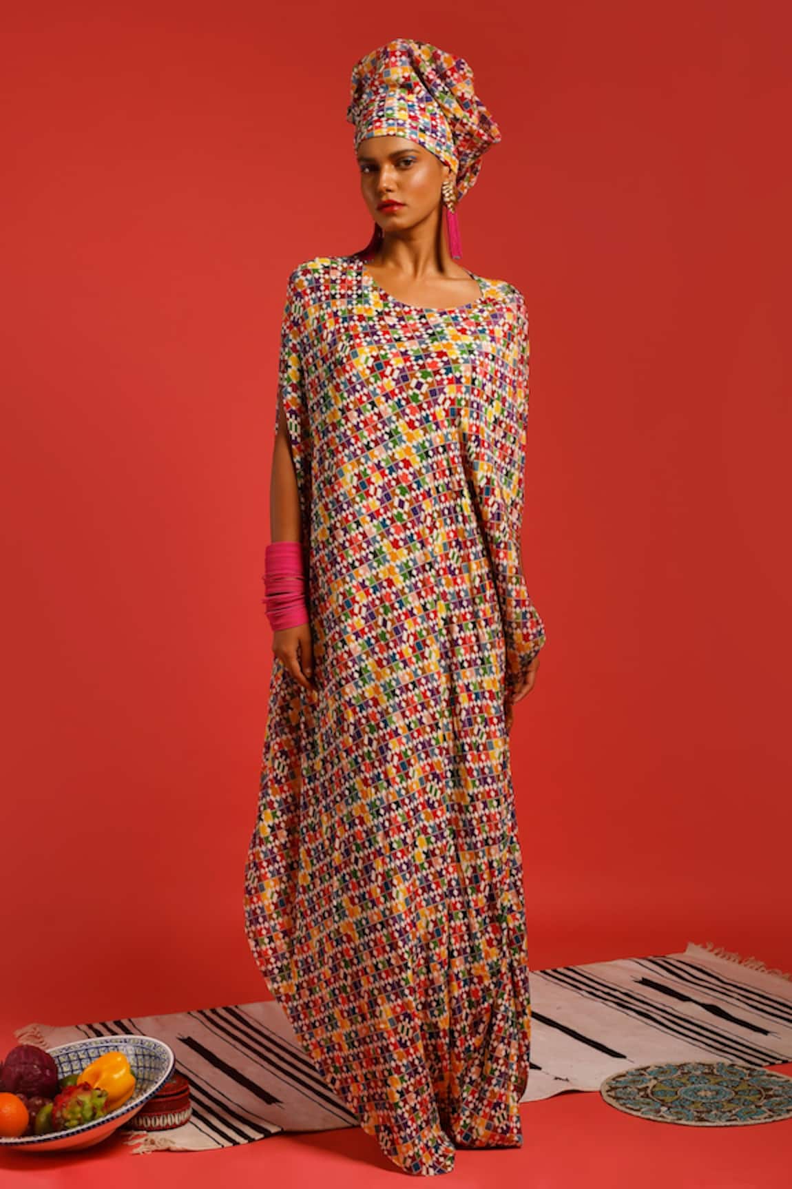 Label Shristi Chetani Digital Print Draped Dress