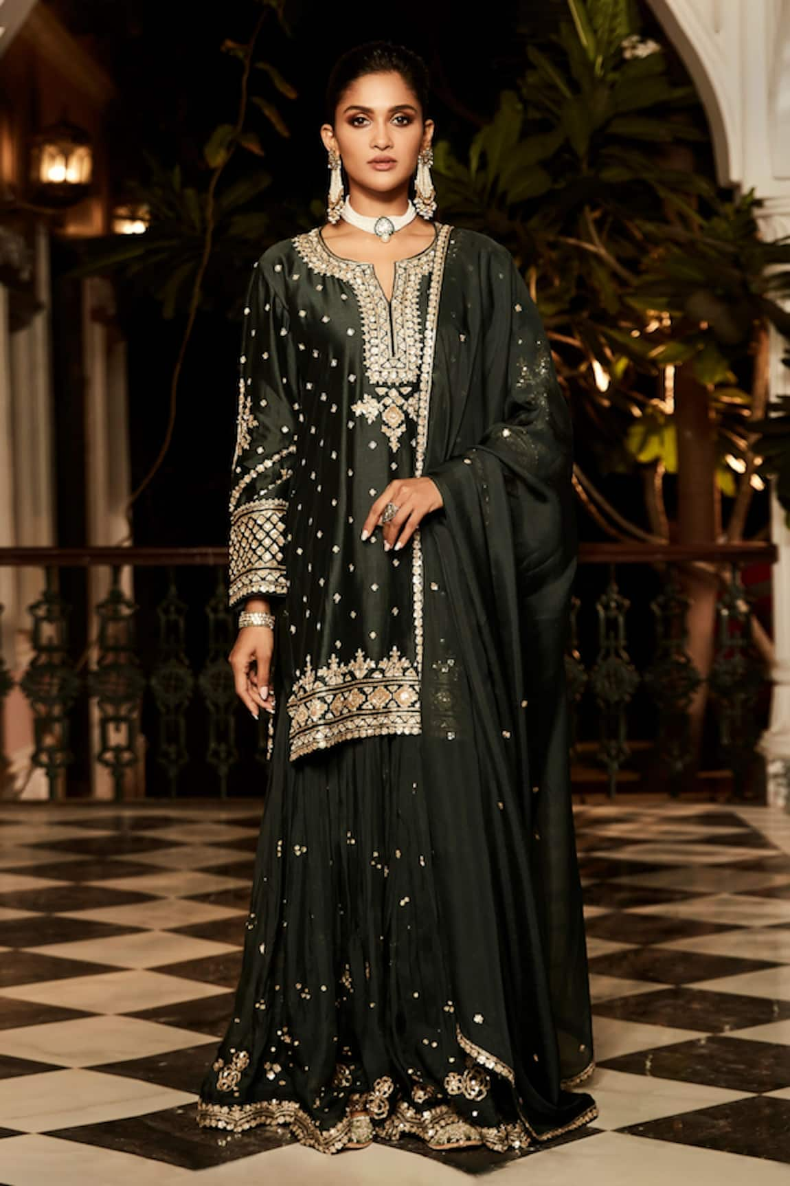 MATSYA The Nawabi Roohani Kurta Sharara Set