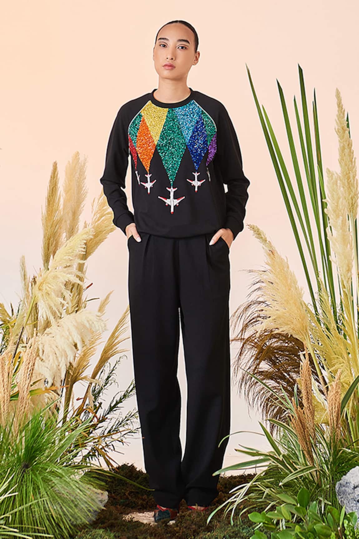 Shahin Mannan Box Pleated Pant 