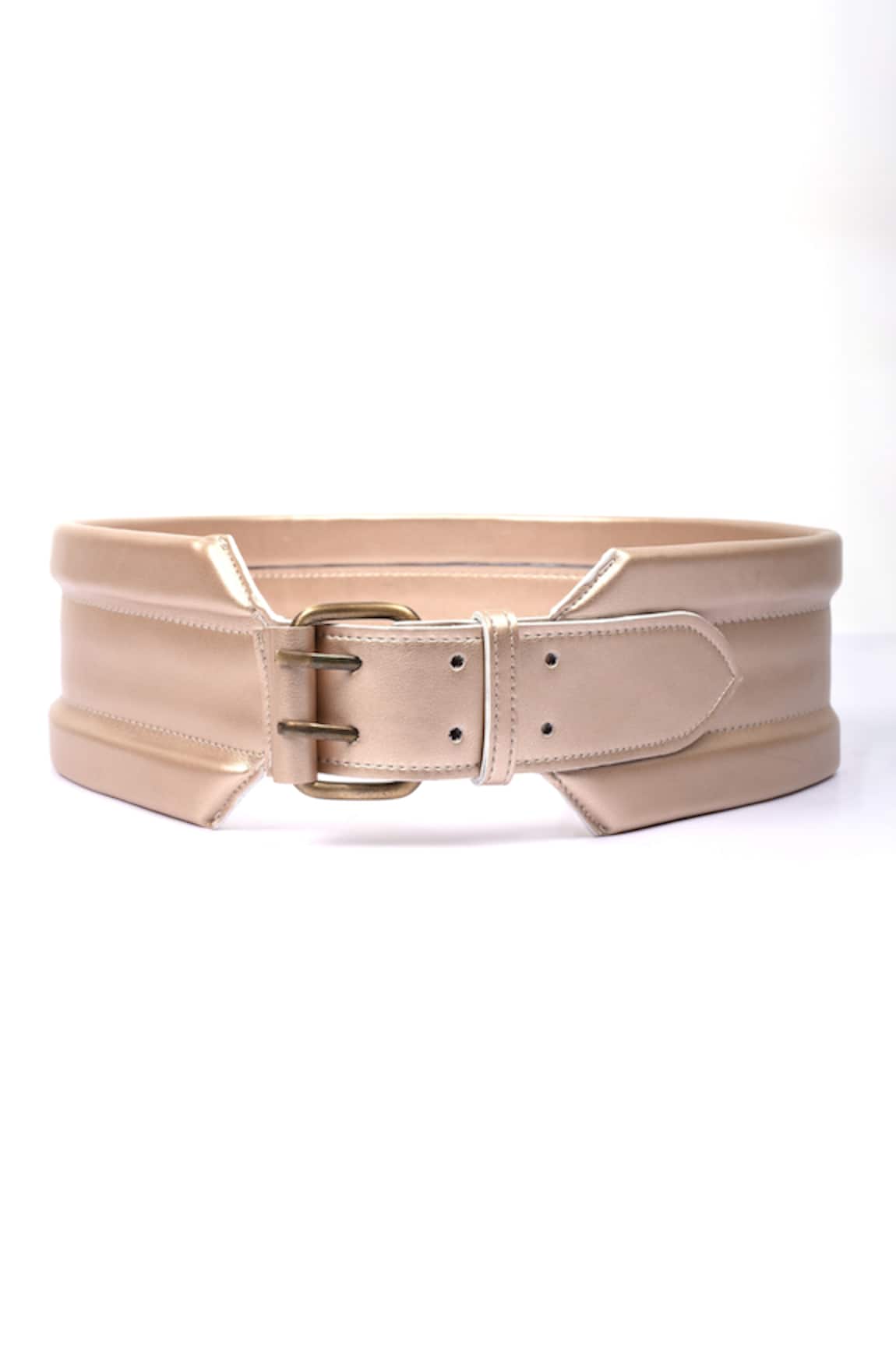 Trov Sloan Leather Metallic Belt 