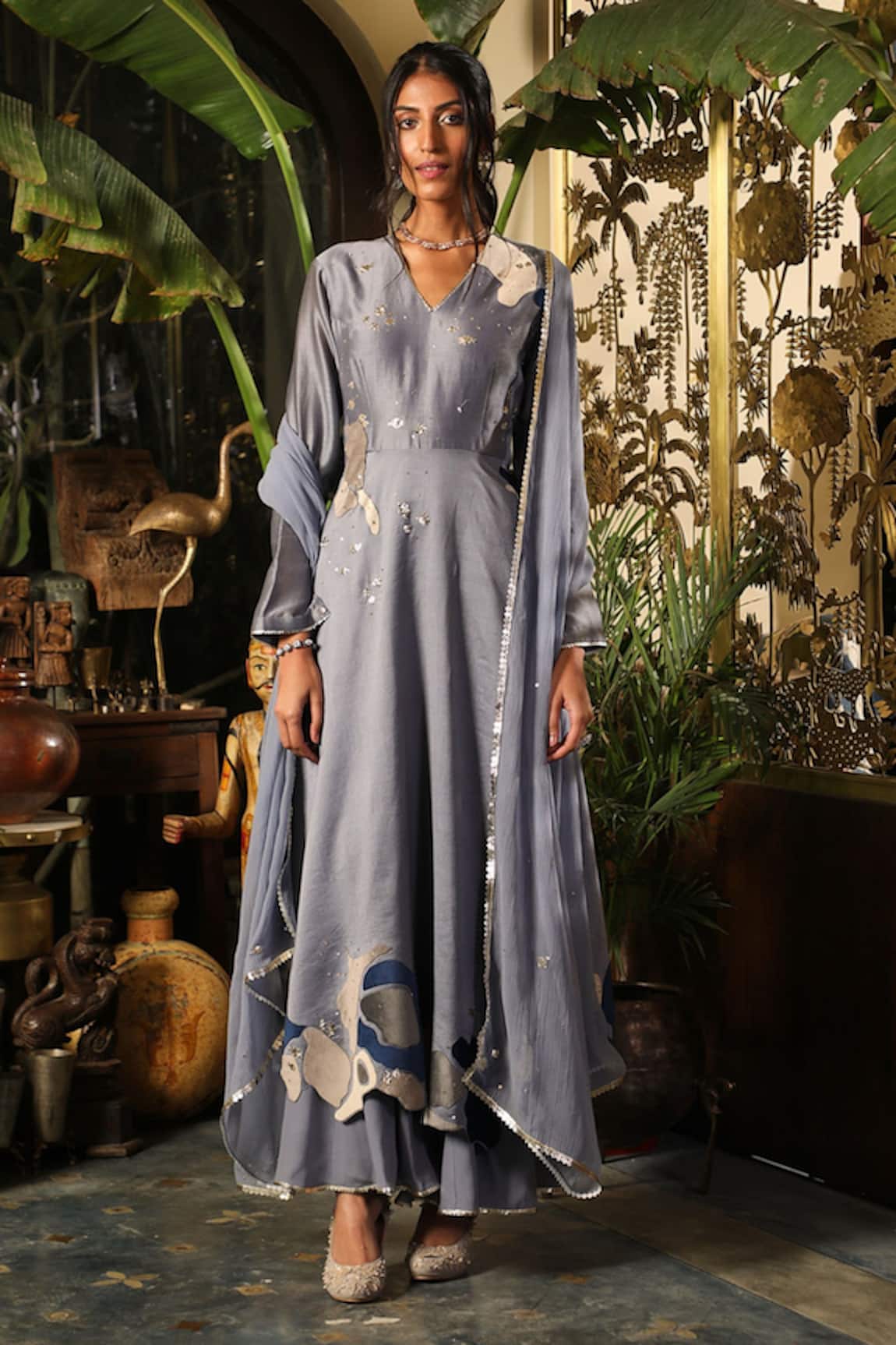 Sahil Kochhar Alima Bodice Embroidered Anarkali Set