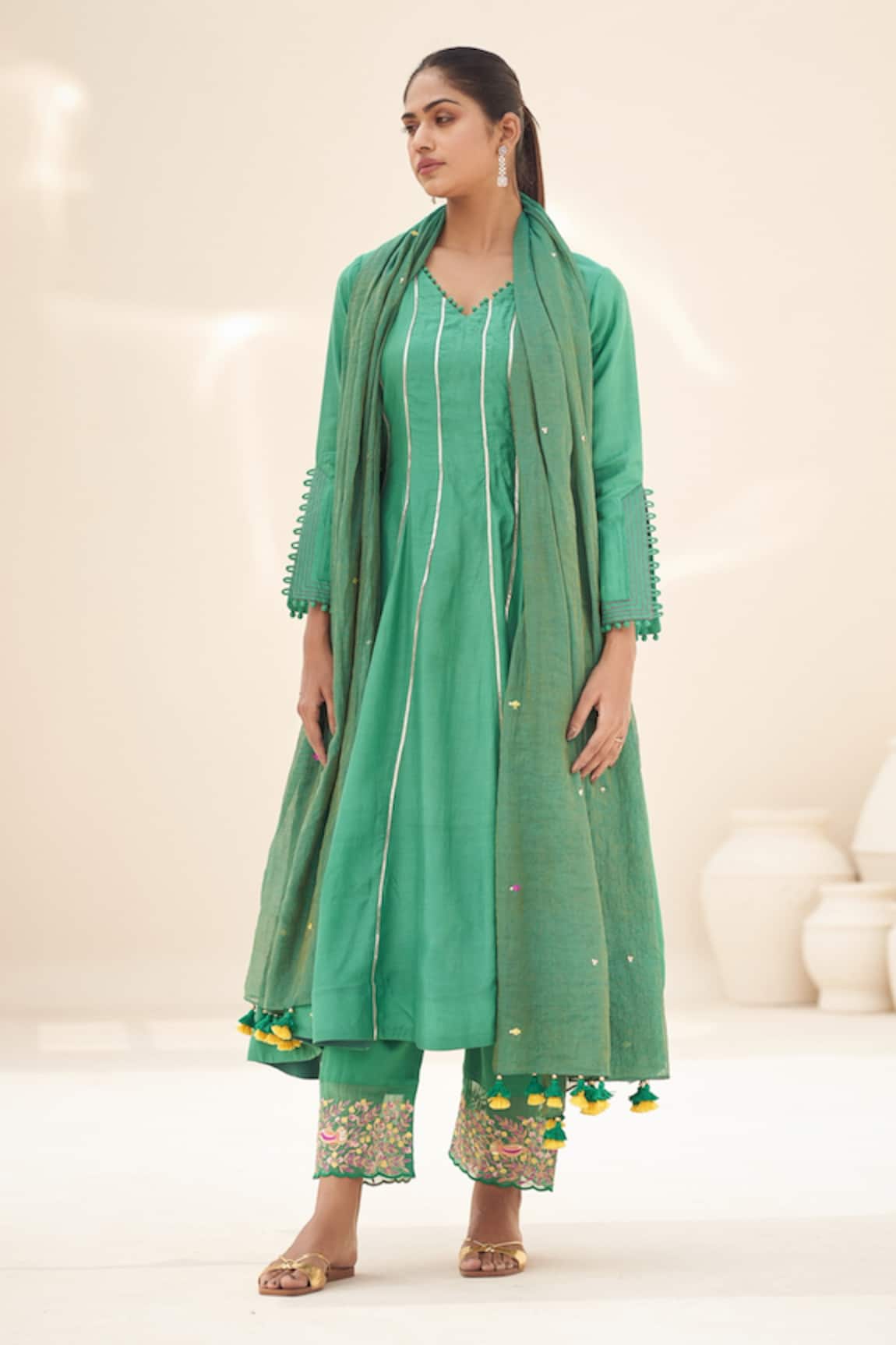 Hirika&Dhruti Hand Embroidered Anarkali Set 