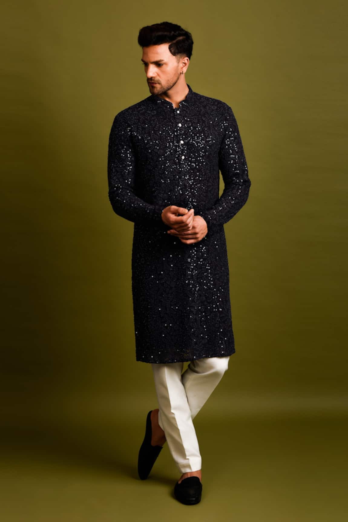 Chatenya Mittal Sequin Embroidered Kurta Set 