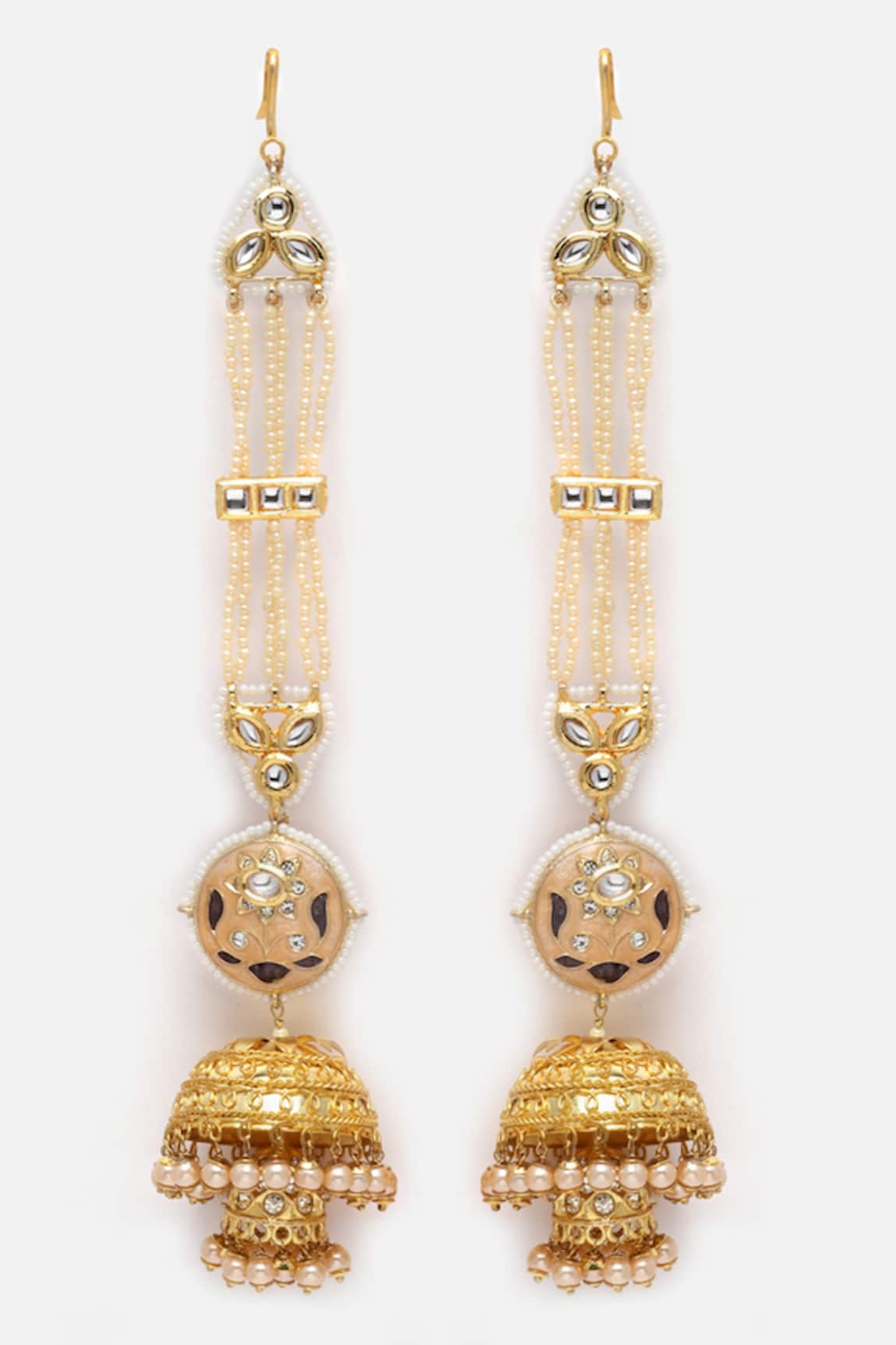 Dugran By Dugristyle Meenakari Embellished Jhumkas