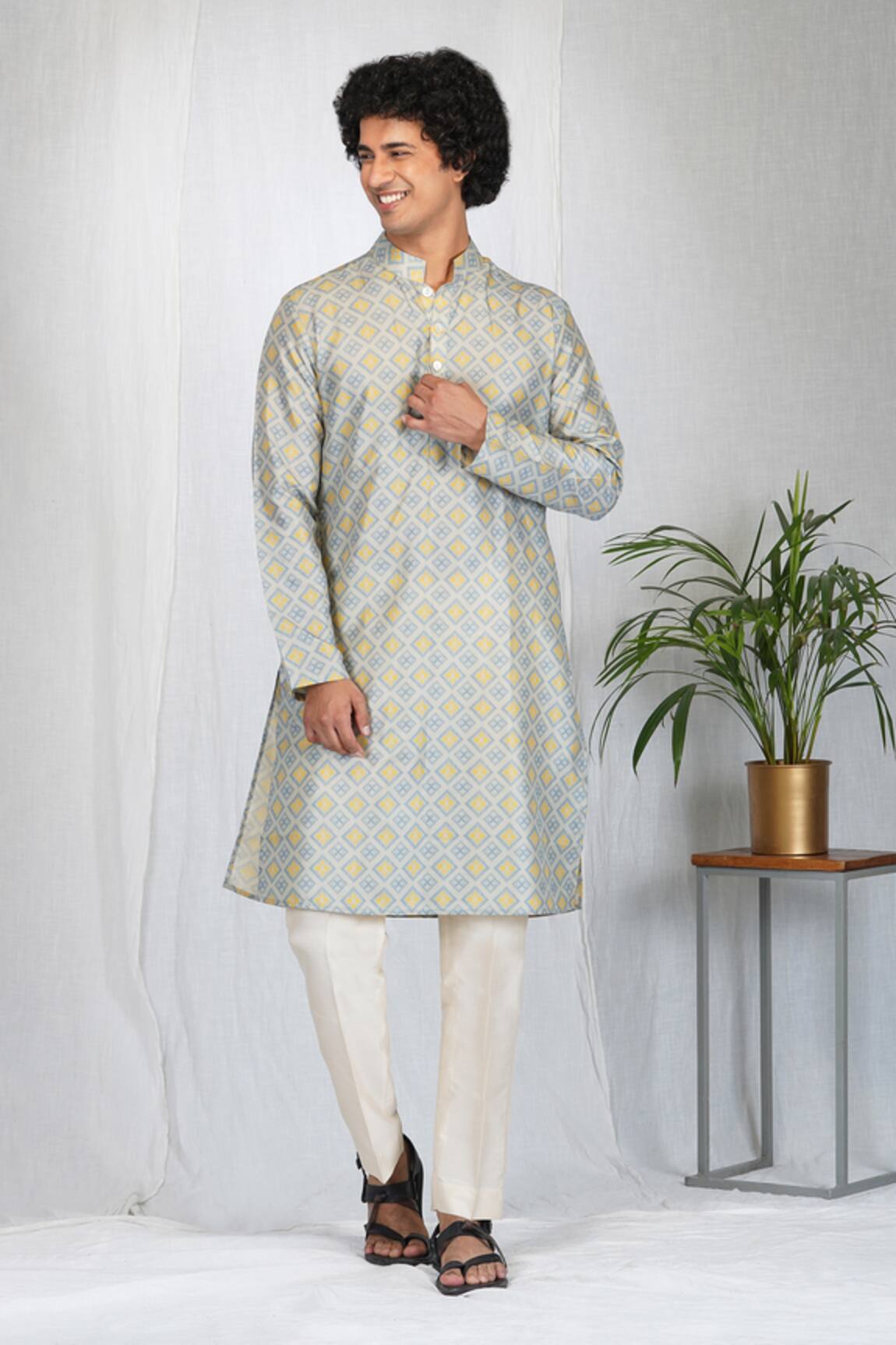 Eleven Brothers Window Print Kurta & Pant Set