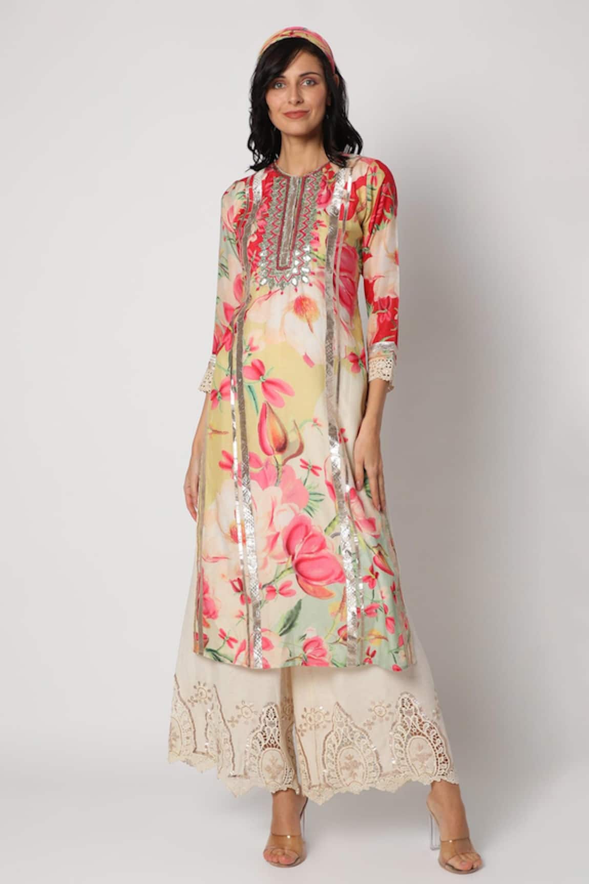Gopi Vaid Khushi Floral Bloom Print Tunic