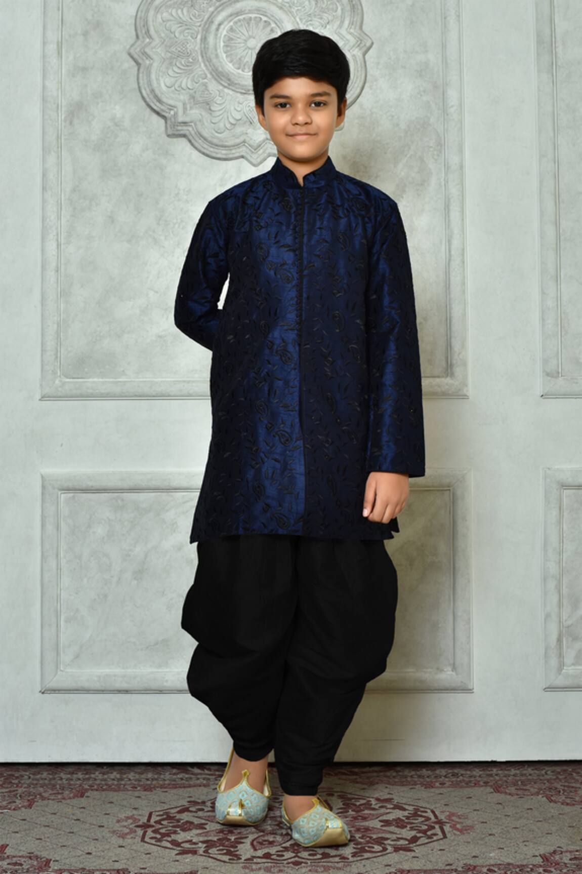 Petite Pomme Thread Work Kurta & Patiala Pant Set 