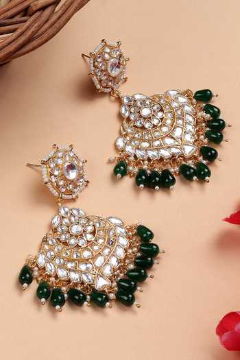 Auraa Trends Kundan Embellished Chandbalis 