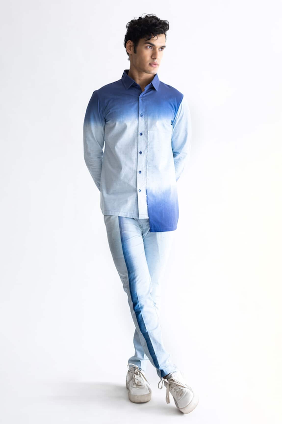 Kaha Ombre-Dyed Asymmetrical Shirt