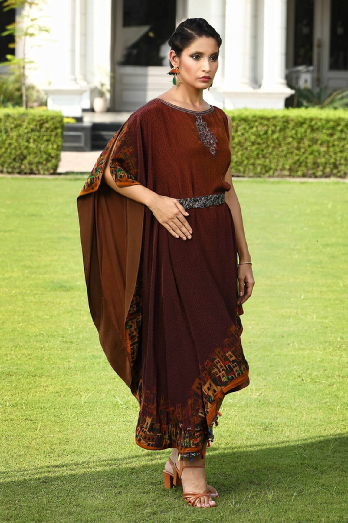 Shilpi Gupta City View Print Dress 