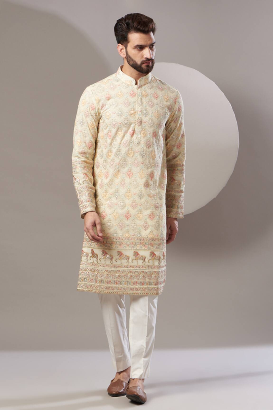 Kasbah Full Sleeve Embroidered Kurta Set