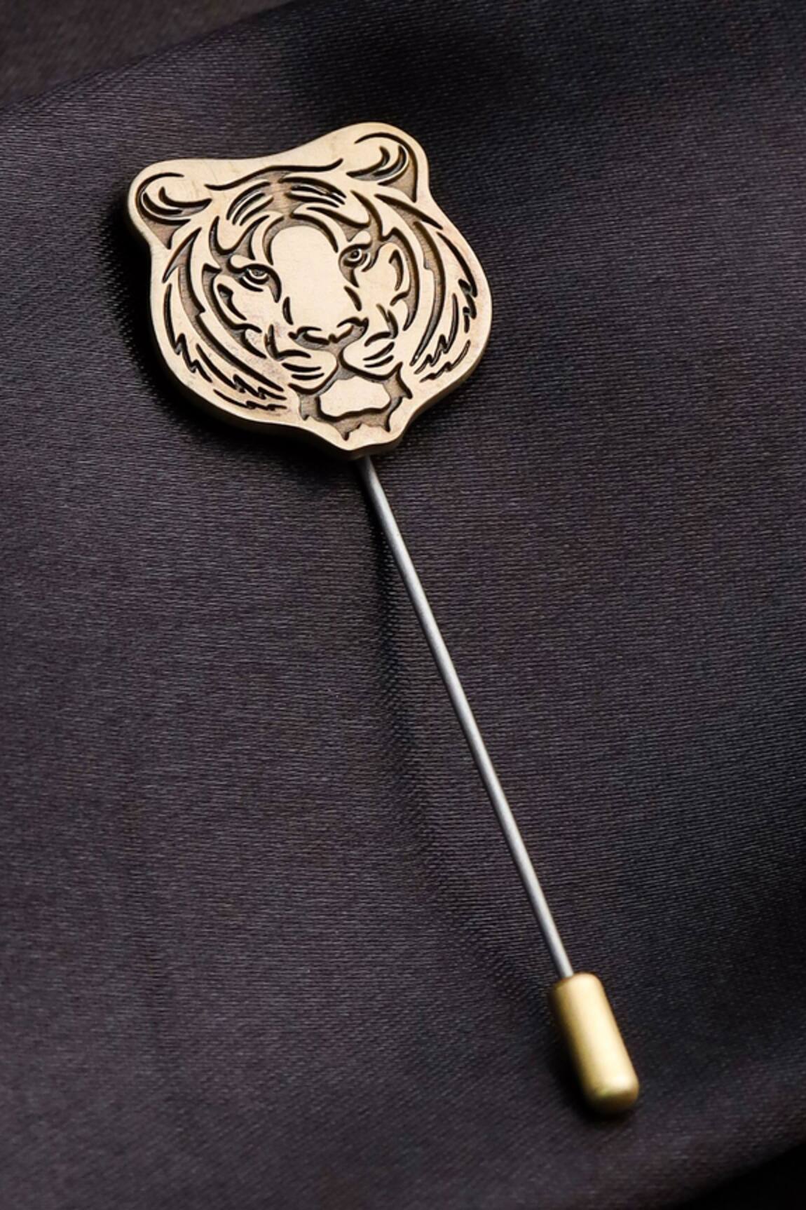 Cosa Nostraa Fiery Tiger Lapel Pin
