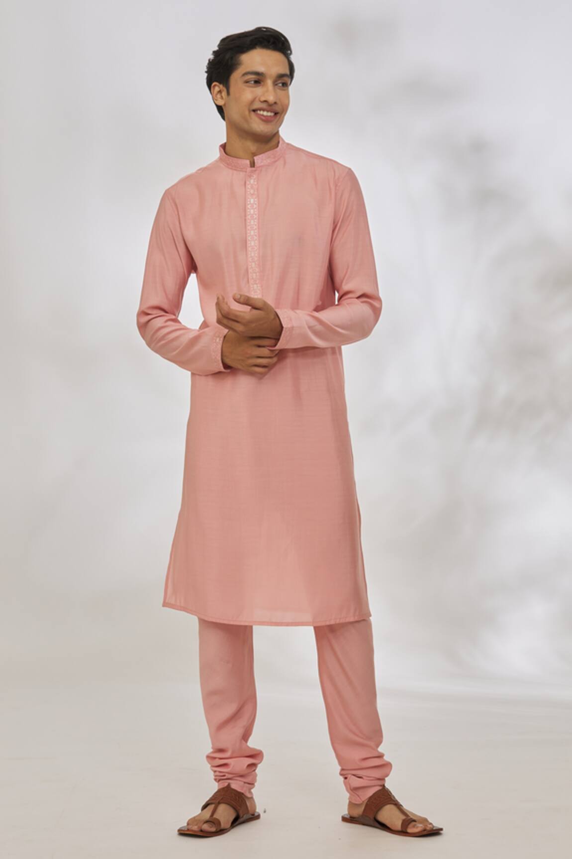 Manish Nagdeo Resham Placket Embroidered Kurta Set