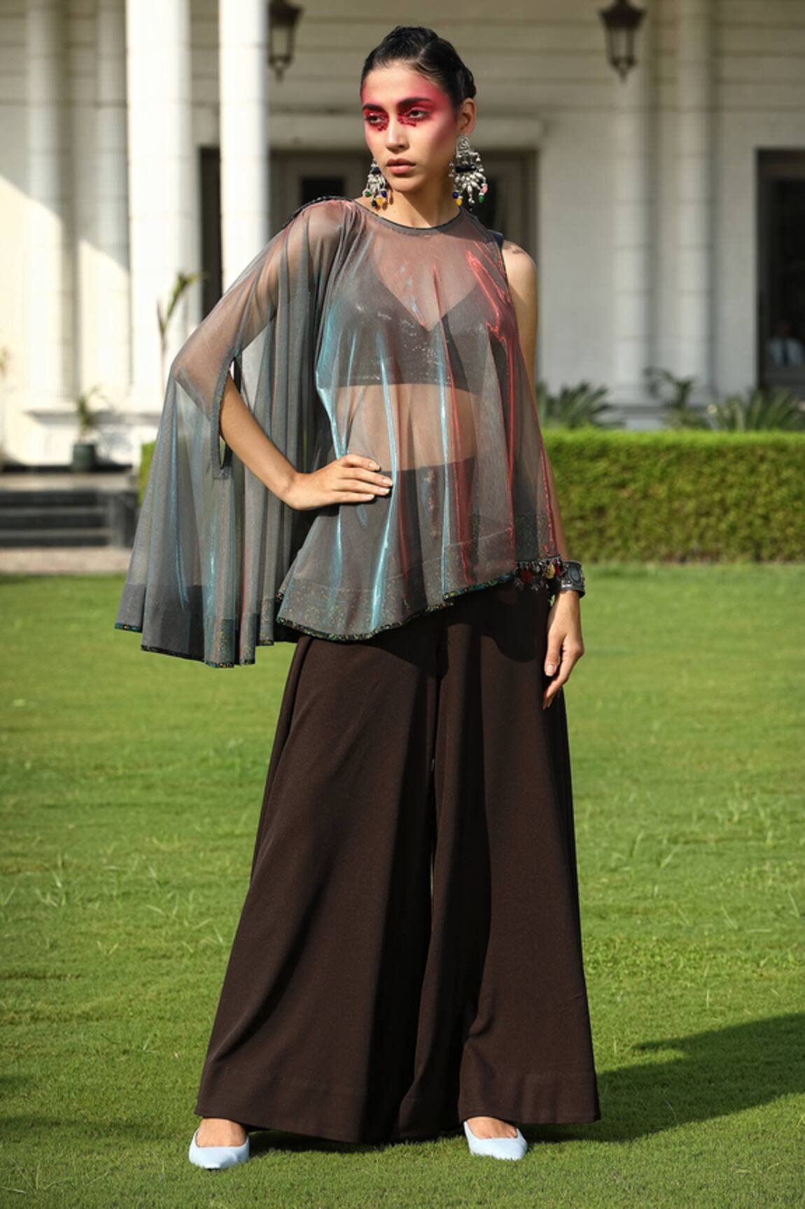 Shilpi Gupta Cape Flared Trouser Set 