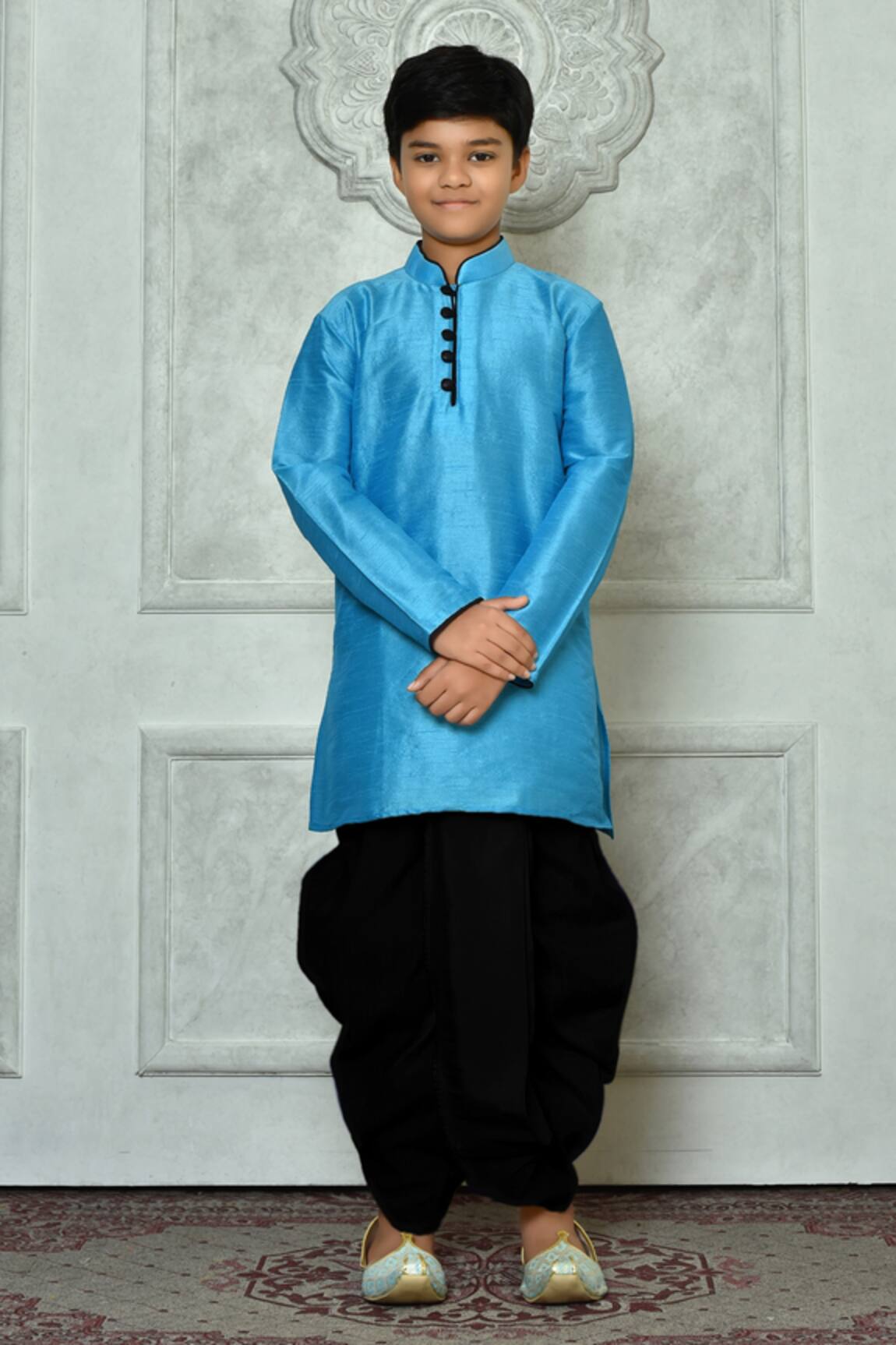 Petite Pomme Straight Kurta & Dhoti Pant Set