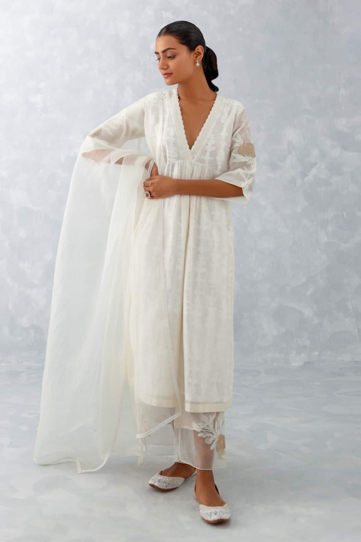 Devnaagri Ikat Print Kurta Pant Set