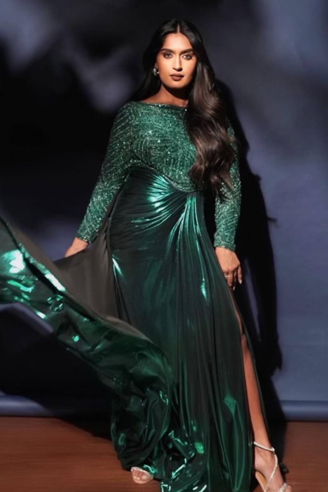 Shivani Awasty Selena Embroidered Gown 