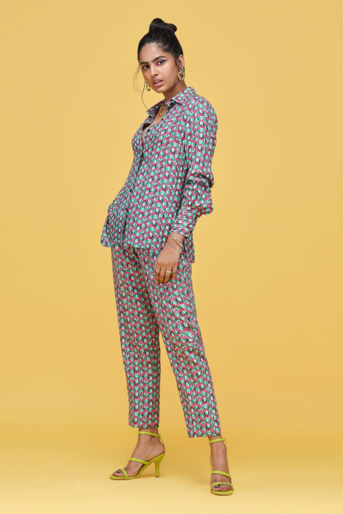 Raasa Ulta Pulta Tulip Floral Print Pants