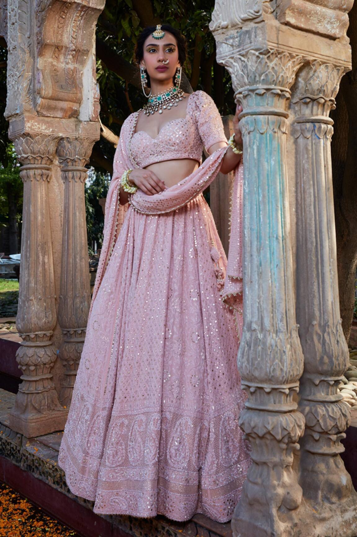 Kritika Dawar Mukaish Embroidered Bridal Lehenga Set