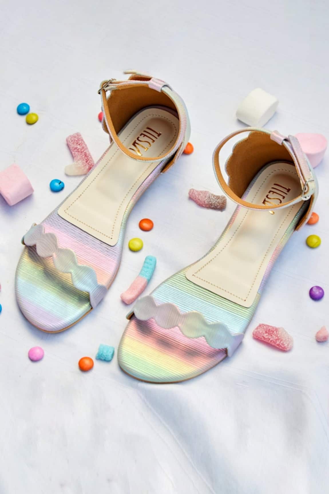 Tiesta Cotton Candy Holographic Flats