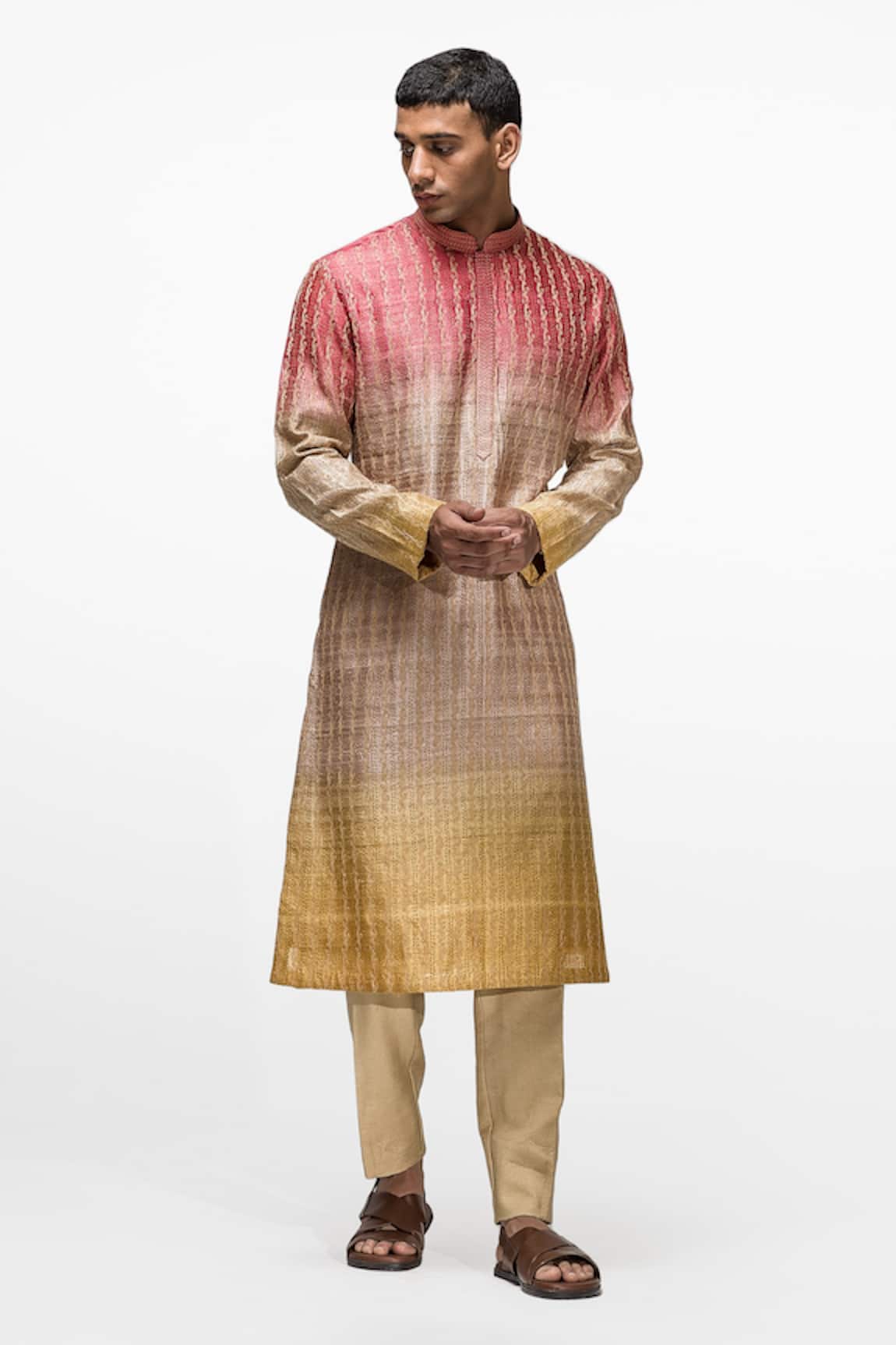 Asuka Resham Embroidered Ombre Kurta Set