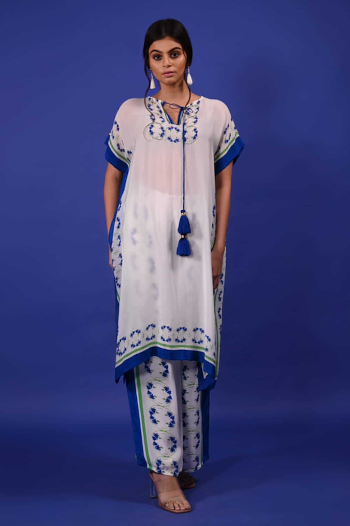 Rimi Nayak Floral Print Kaftan Kurta