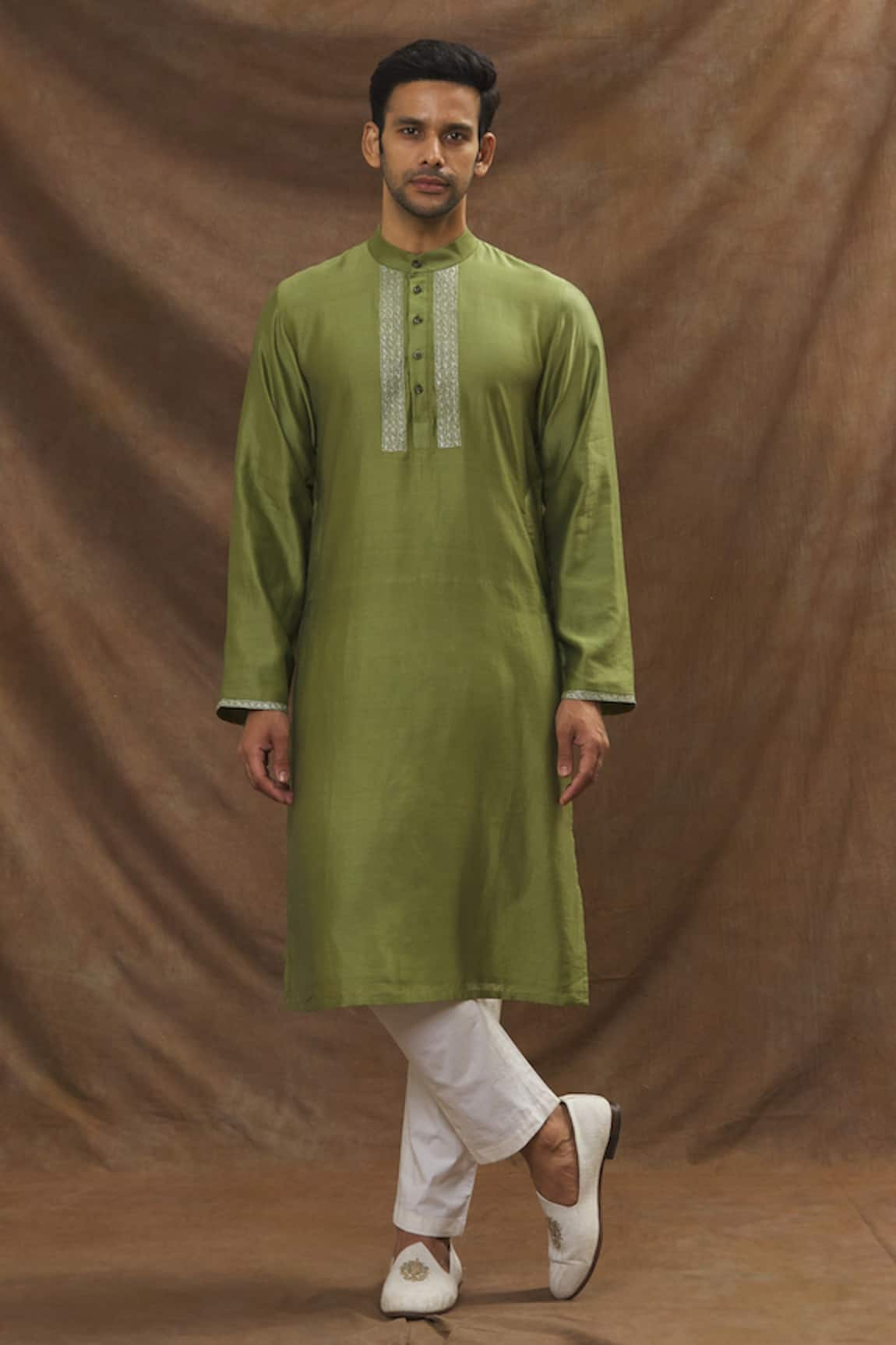 The Men's Kompany Chanderi Silk Kurta