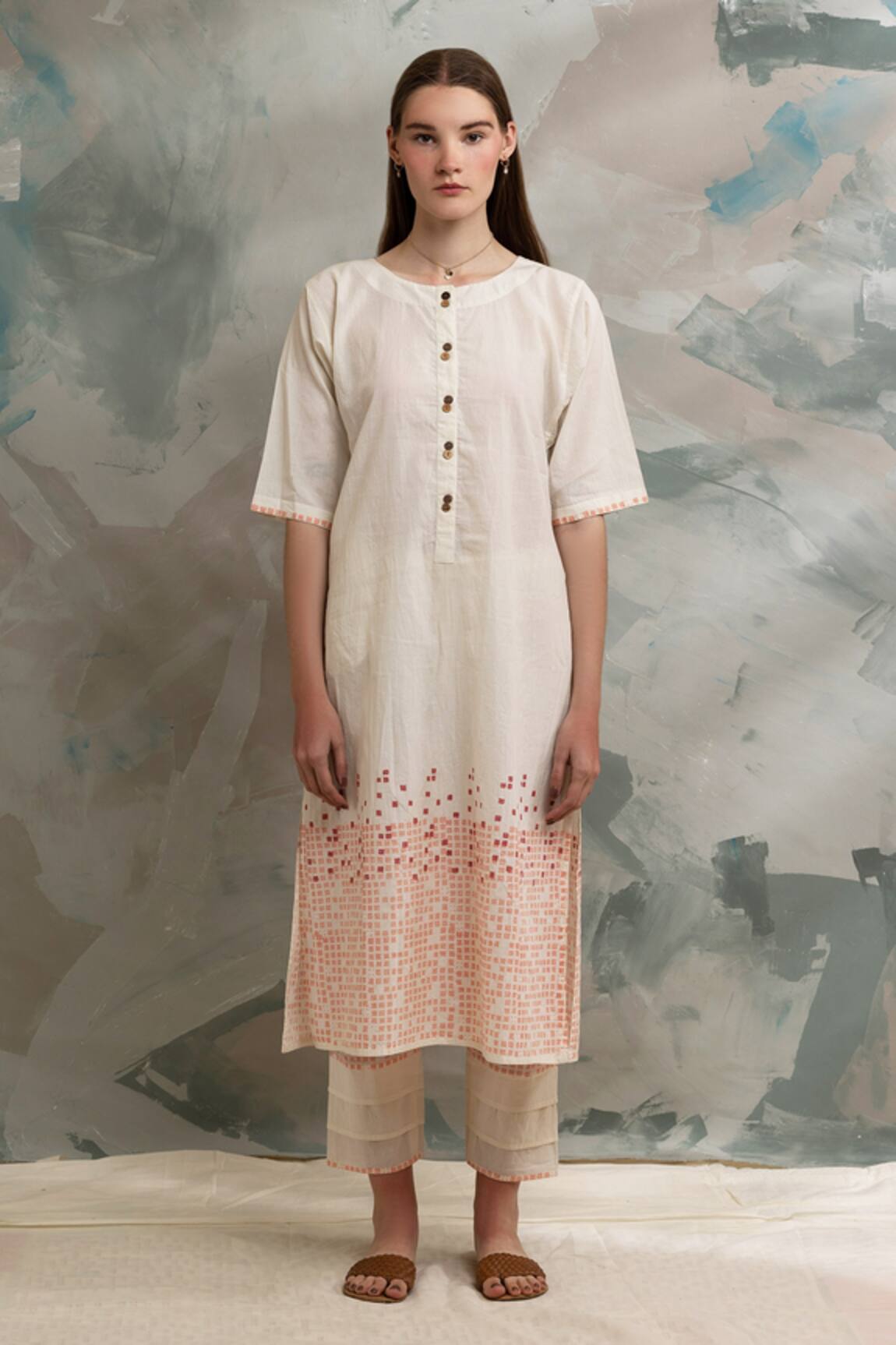 Banana Labs Geometric Print Kurta Pant Set