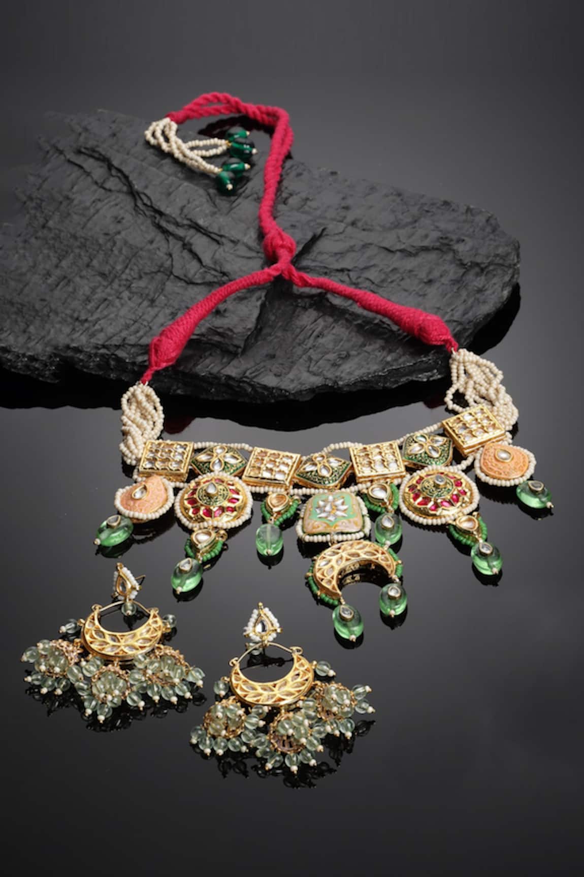 Dugran By Dugristyle Meenakari Work Choker Set 