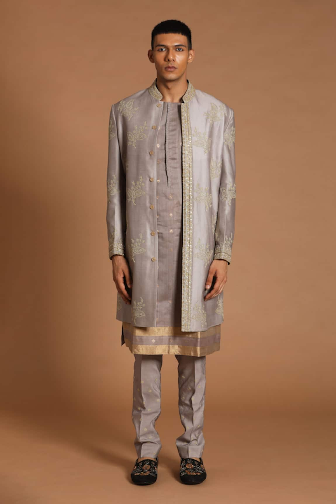 Rar Studio Hand Embroidered Dori Work Sherwani Set