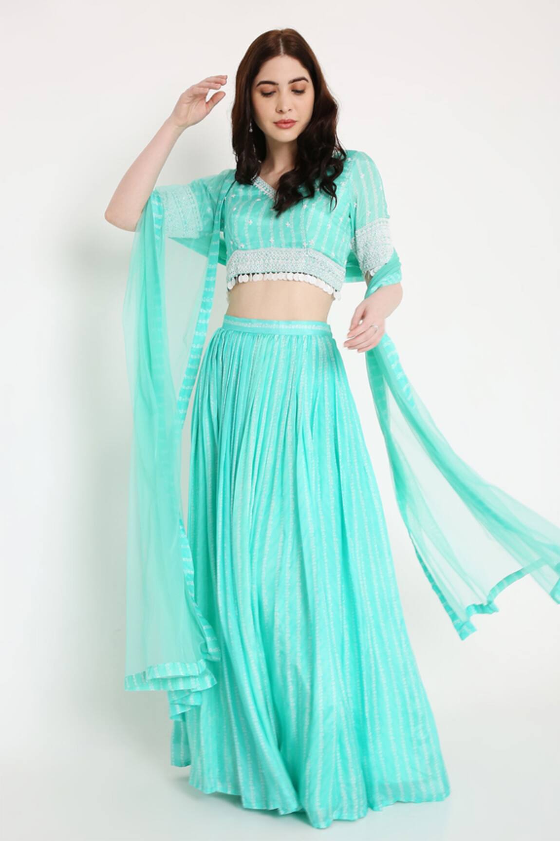 Bha Sha Vanika Bandhani Print Lehenga Set 