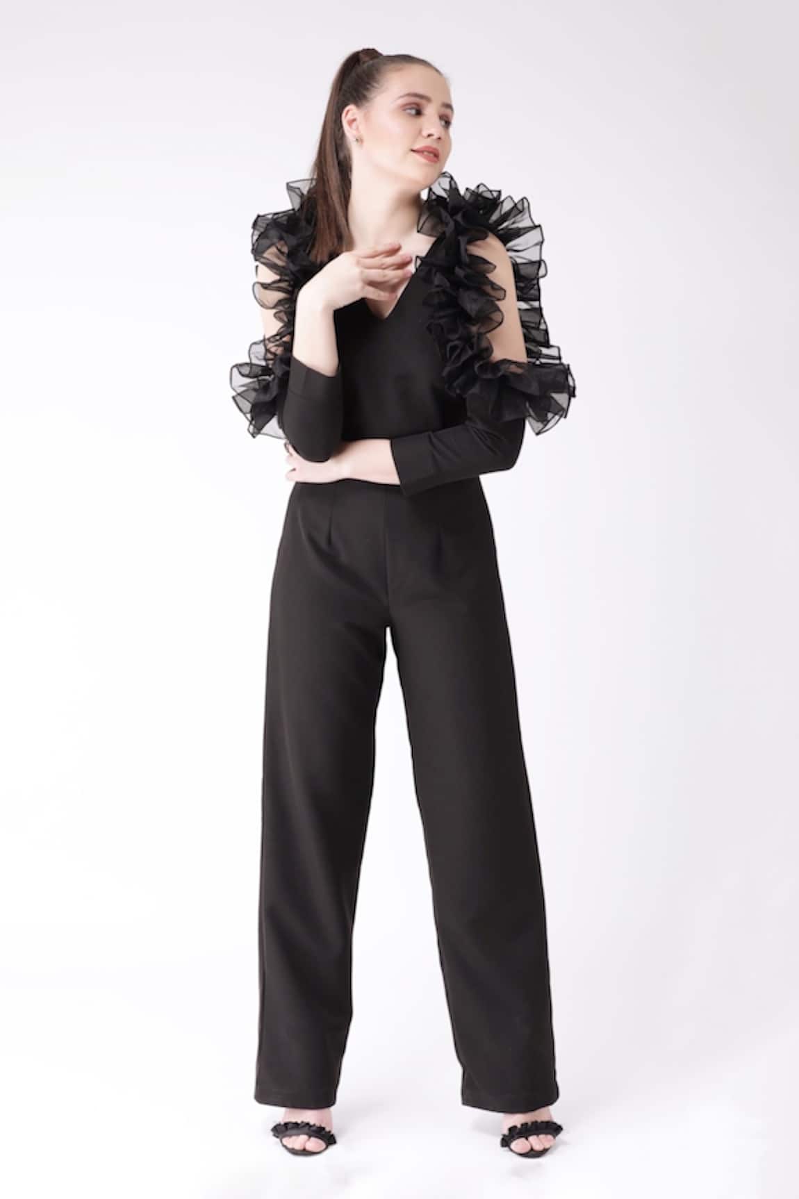 Ashico Placed Ruffle Jumpsuit