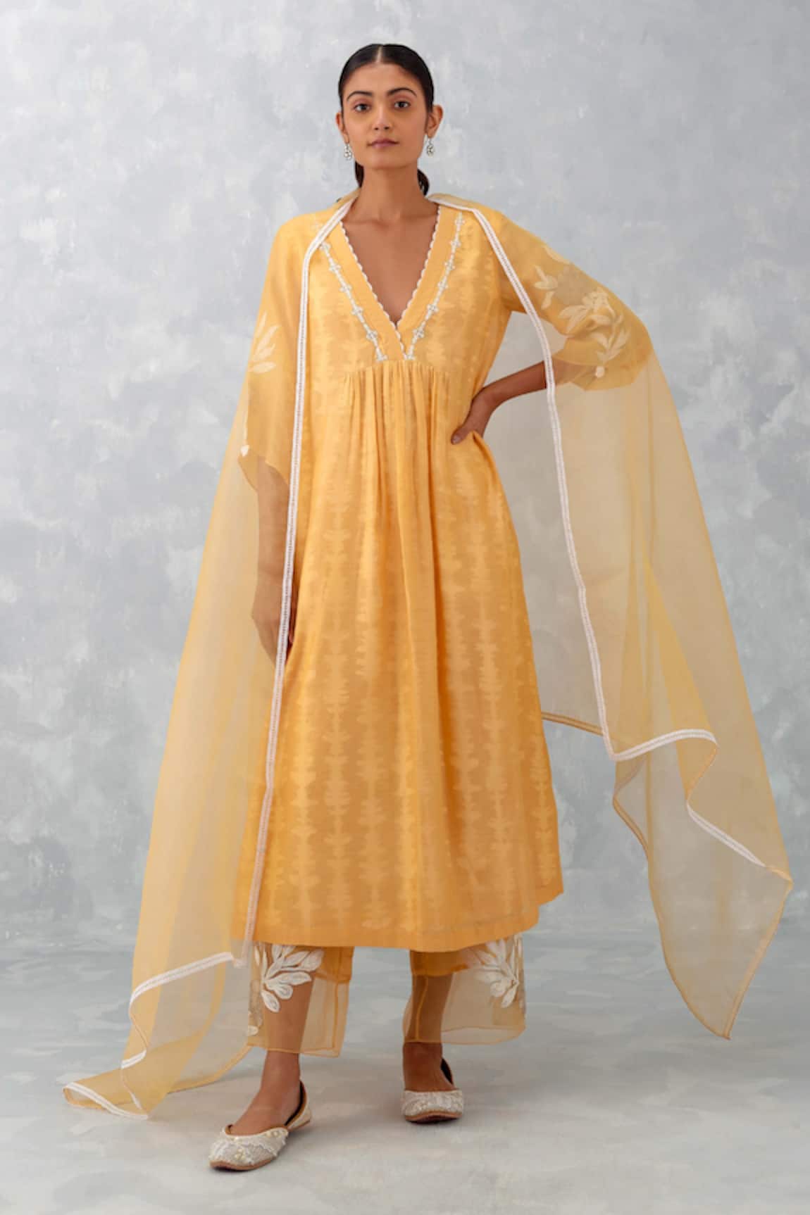 Devnaagri Ikat Print Kurta Set