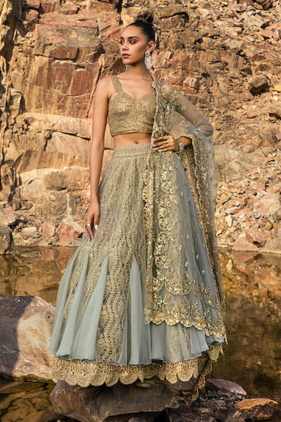 Nandita Thirani Crochet Lehenga Set