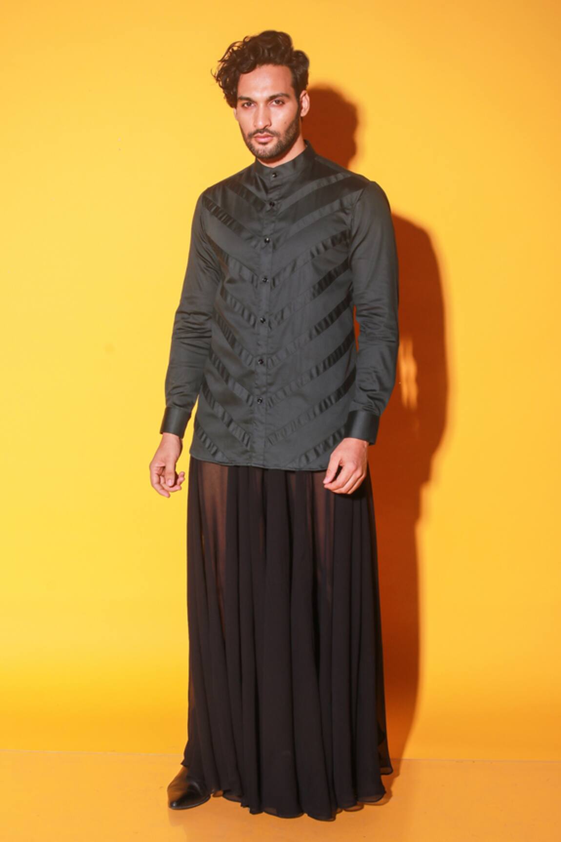 Echke Angular Panel Shirt 