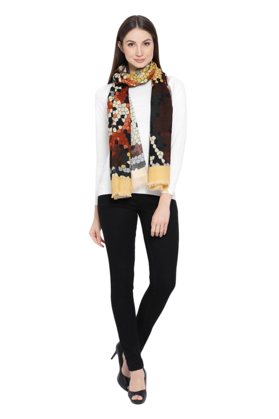 Shingora Geometric Pattern Stole