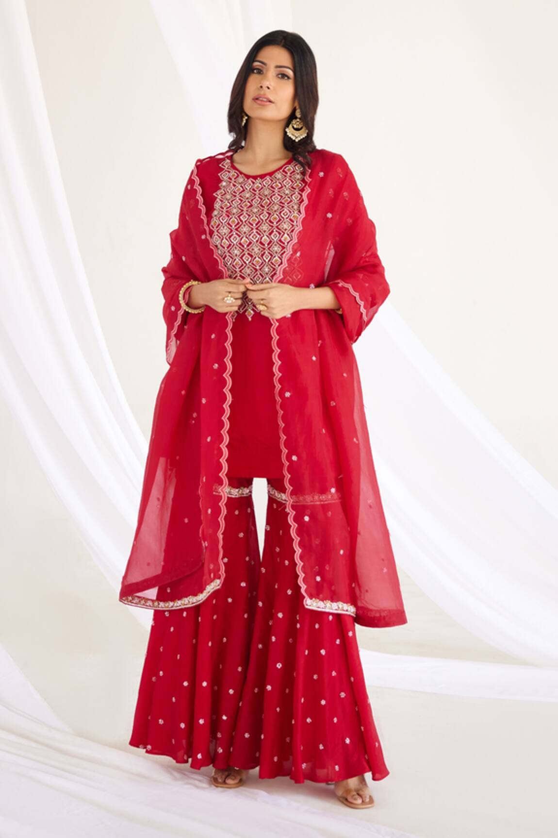 Koashee by Shubitaa Zardozi Embroidered Sharara Set 