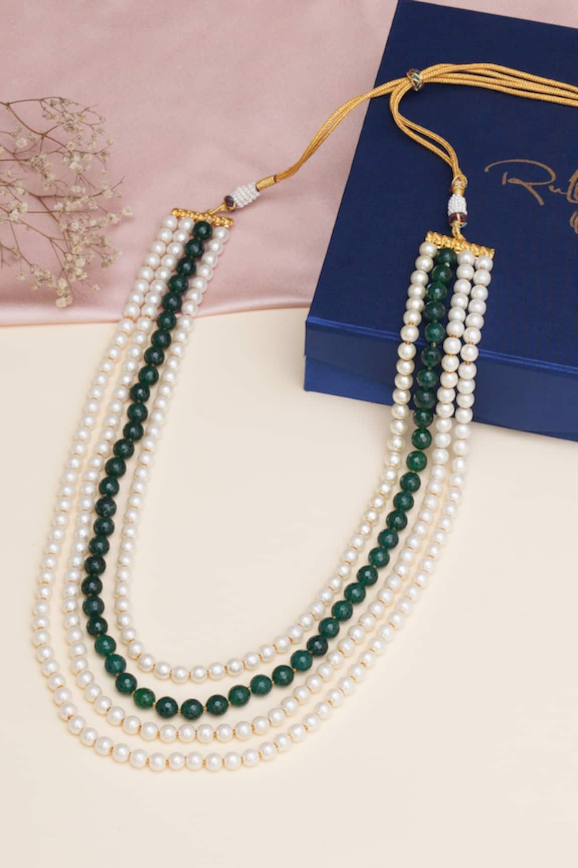 Ruby Raang Bead & Pearl Layered Necklace