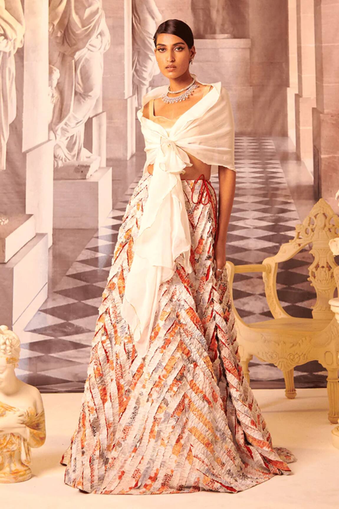 Gauri Dhawan Regalia Organza Cape Lehenga Set