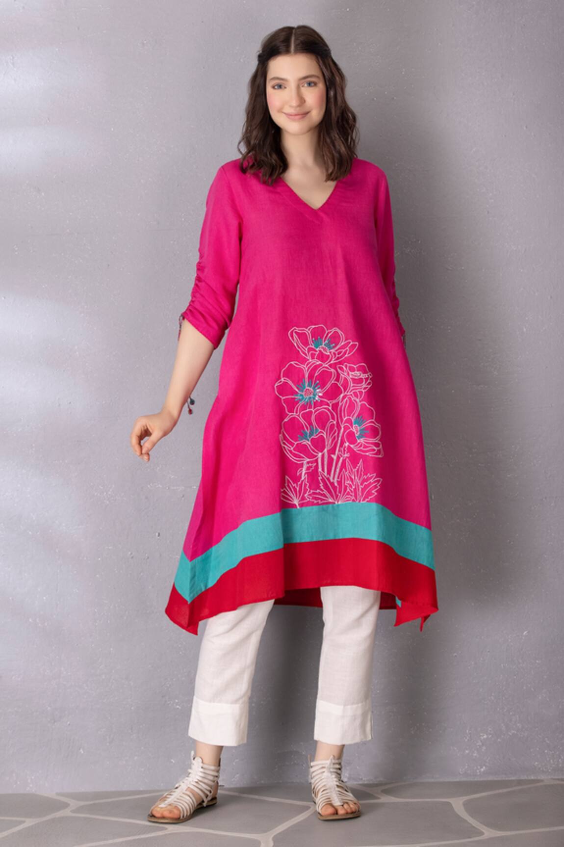 Tanu Malhotra A-Line High Low Tunic With Pant 