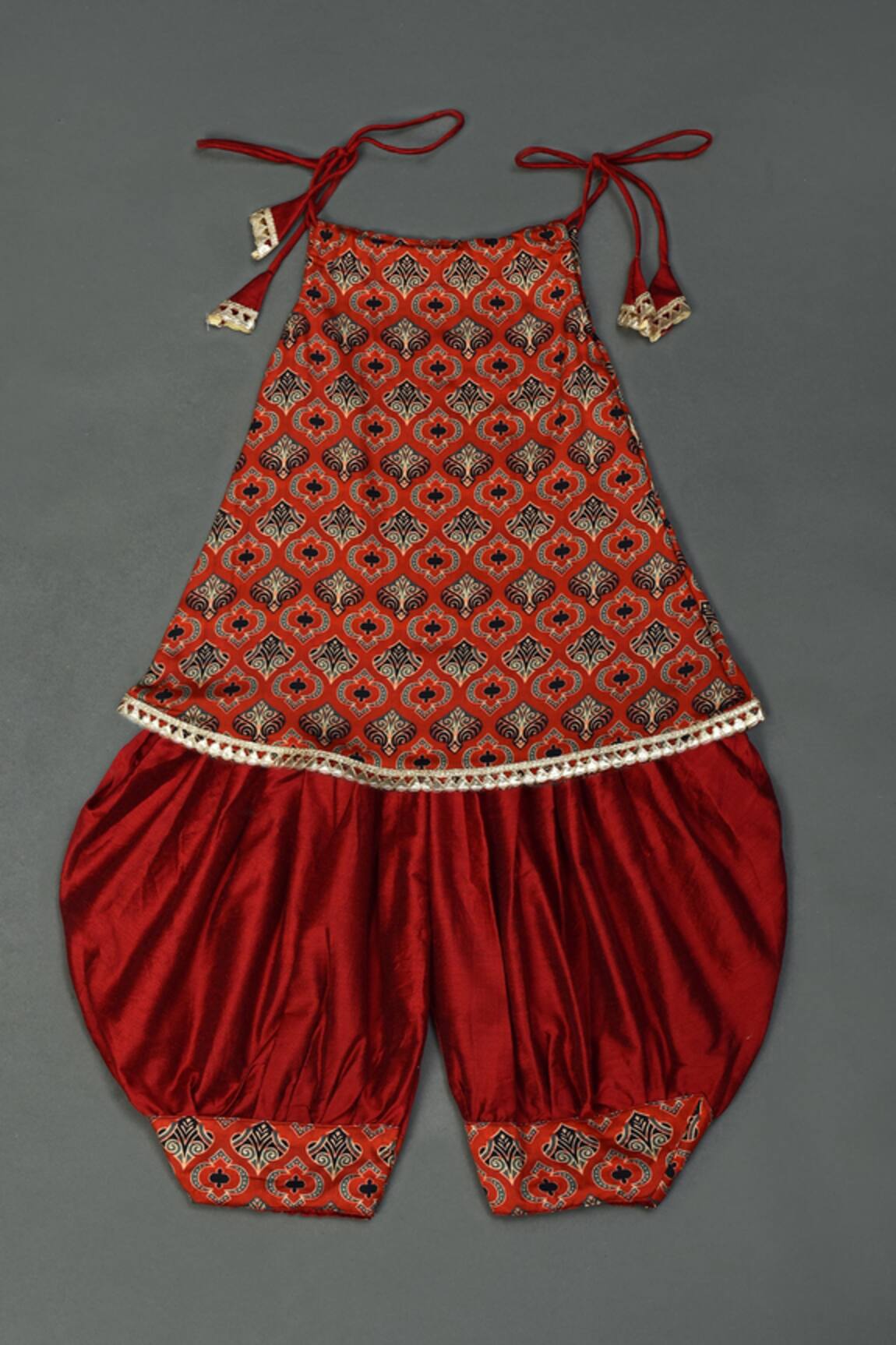 Maaikid Ajrakh Print Kurta & Afghani Pant Set