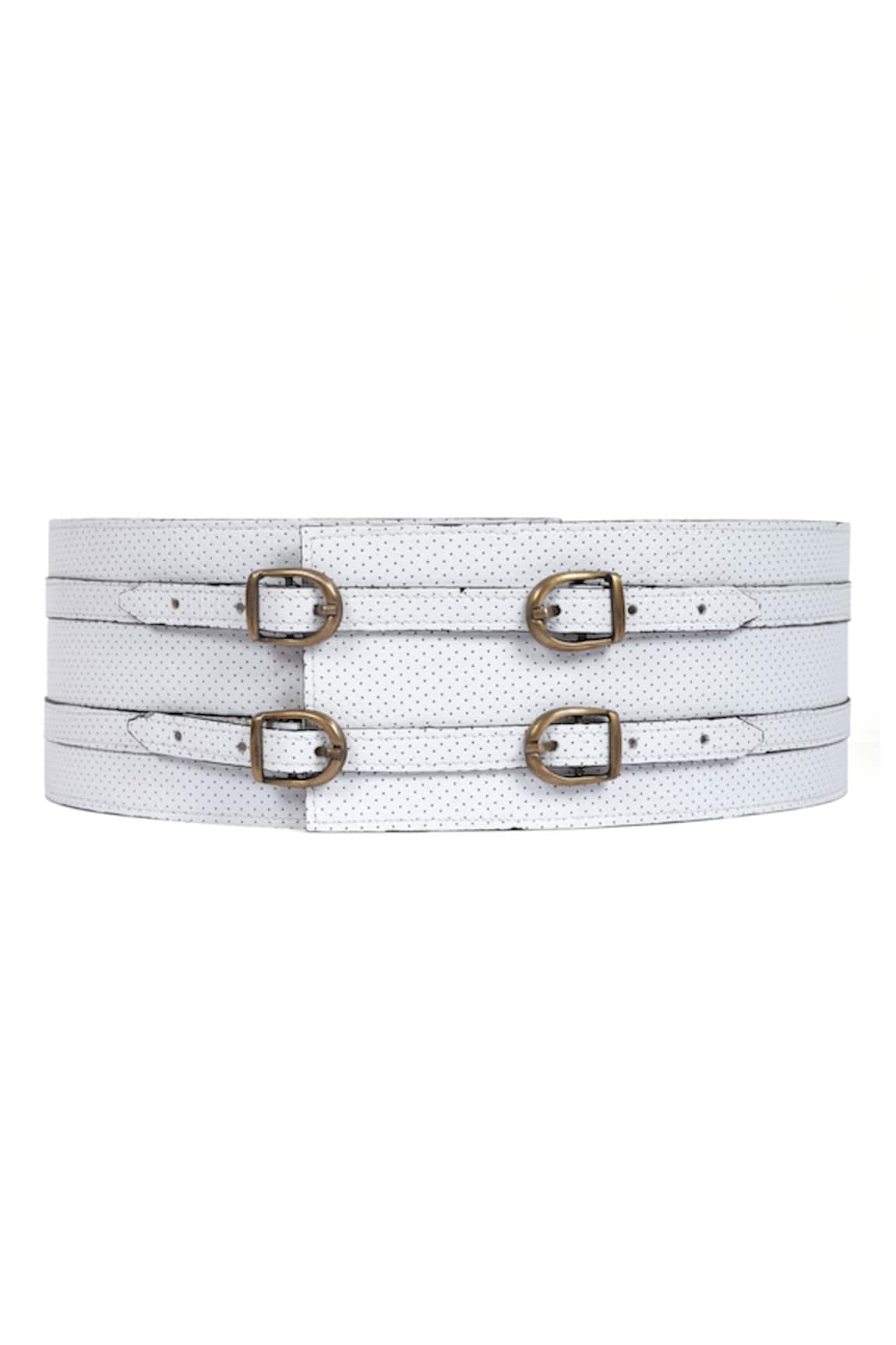 TROV Penny Crafted Leather Buckle Belt