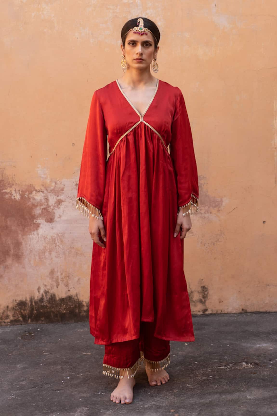 Avaasya Jaipur Gathered Kurta & Pant Set 