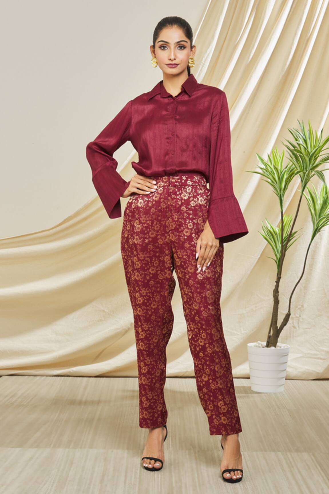 Peenacolada Shirt & Woven Brocade Pant Set