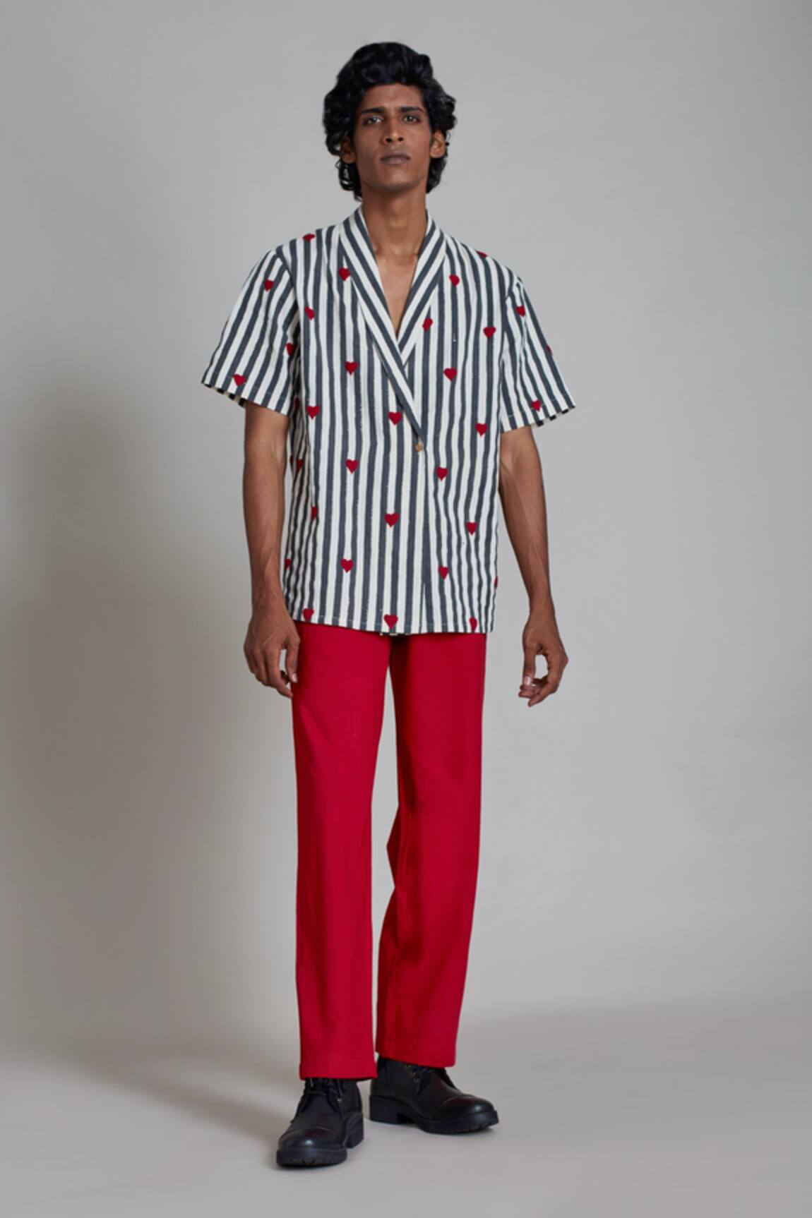 Mati Bluff Shawl Collar Jacket And Pant Set