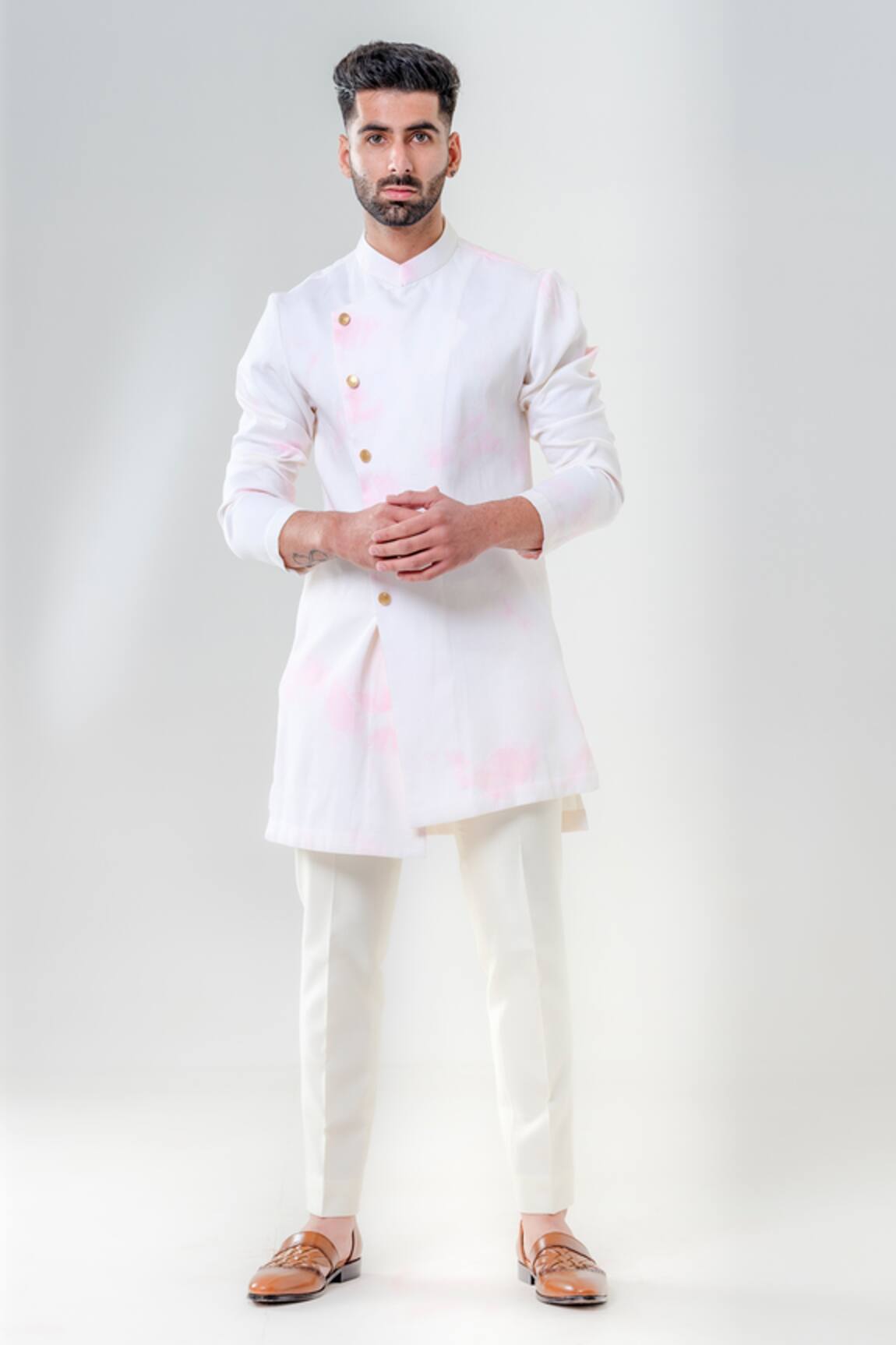 Amrit Dawani Marble Dye Effect Kurta With Trouser 