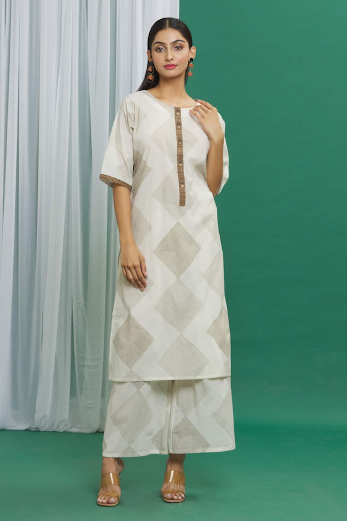Banana Labs Cotton Printed Kurta & Palazzo Set 