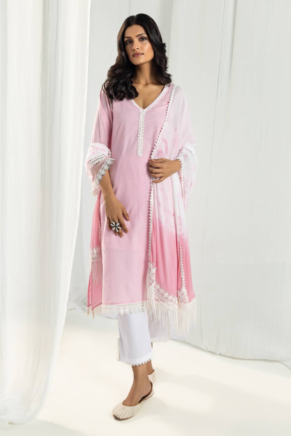 Roze Estelle Bell Sleeve Kurta Pant Set