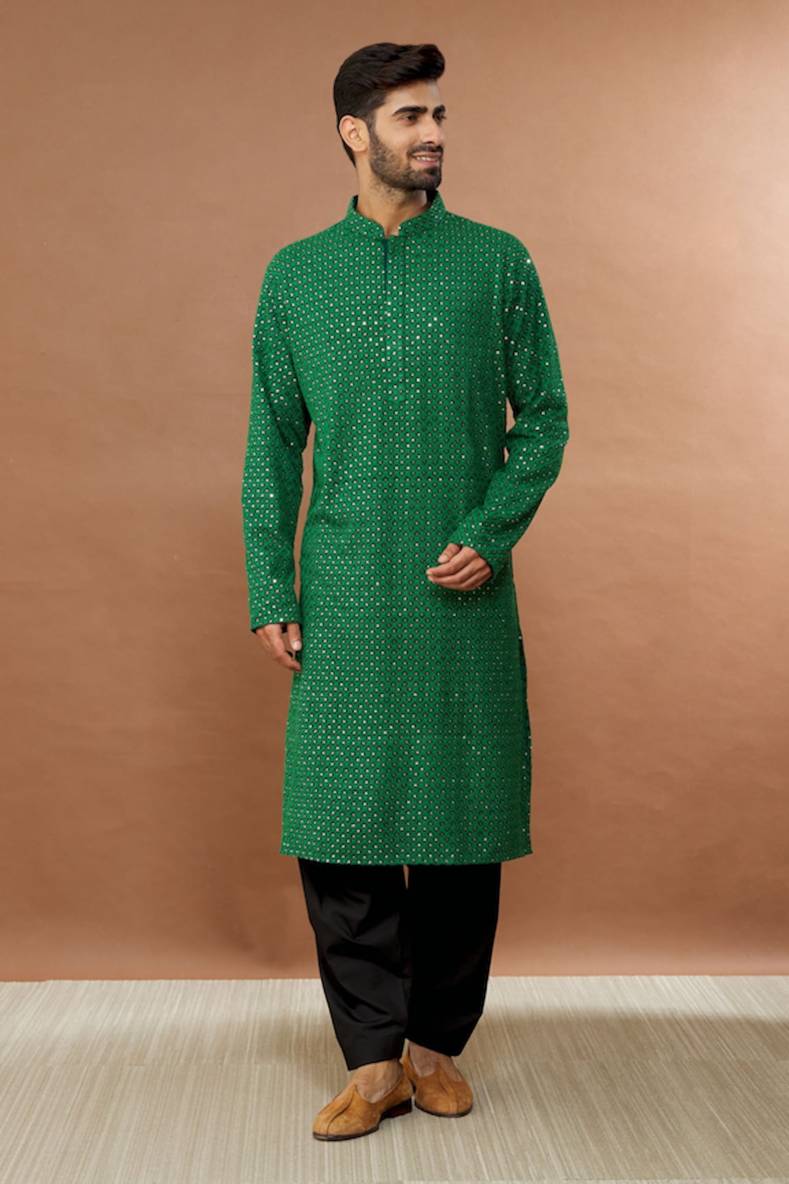 Aham-Vayam Sitara Embroidered Kurta & Patiala Set