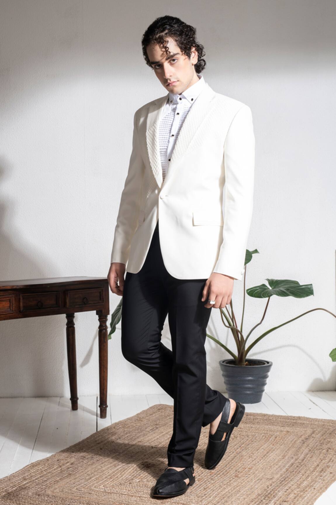 Abkasa Kaaba Pintucks Coat & Trouser Set